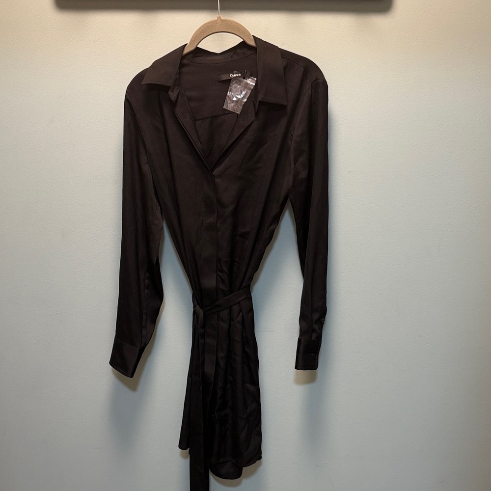 Quince Washable Stretch Silk Shirt Dress - Never worn!